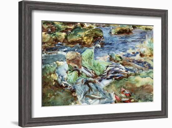 Turkish Woman by a Stream-John Singer Sargent-Framed Giclee Print