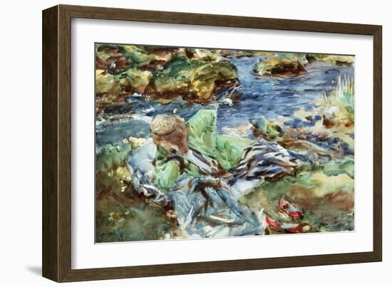 Turkish Woman by a Stream-John Singer Sargent-Framed Giclee Print