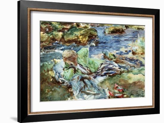 Turkish Woman by a Stream-John Singer Sargent-Framed Giclee Print