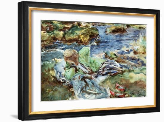 Turkish Woman by a Stream-John Singer Sargent-Framed Giclee Print