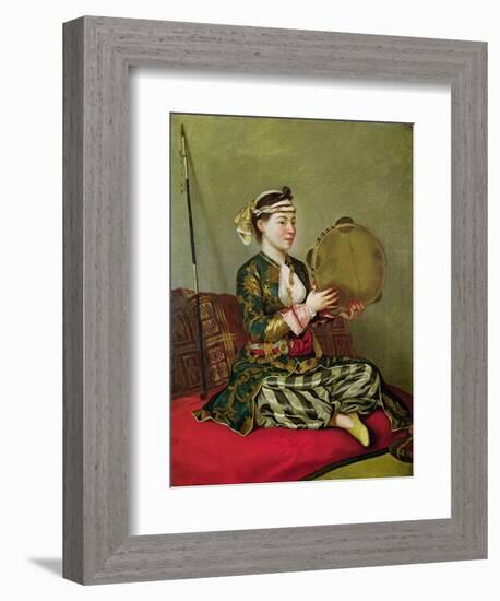 Turkish Woman with a Tambourine-Jean-Etienne Liotard-Framed Giclee Print