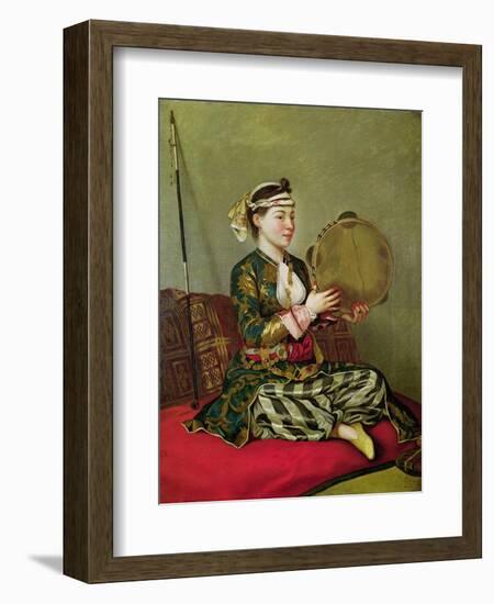 Turkish Woman with a Tambourine-Jean-Etienne Liotard-Framed Giclee Print