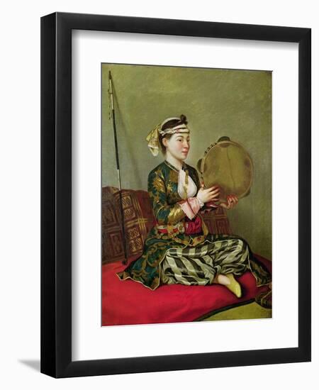 Turkish Woman with a Tambourine-Jean-Etienne Liotard-Framed Giclee Print