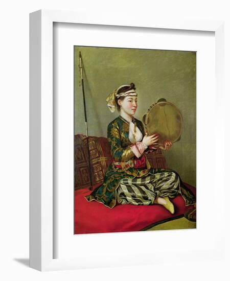 Turkish Woman with a Tambourine-Jean-Etienne Liotard-Framed Giclee Print