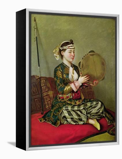 Turkish Woman with a Tambourine-Jean-Etienne Liotard-Framed Premier Image Canvas