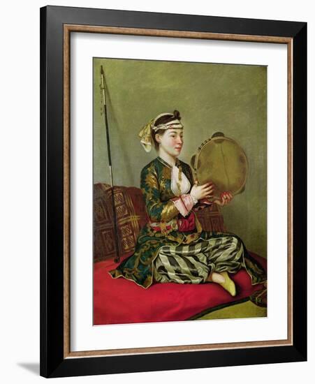 Turkish Woman with a Tambourine-Jean-Etienne Liotard-Framed Giclee Print