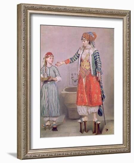 Turkish Woman with Her Slave-Jean-Etienne Liotard-Framed Giclee Print