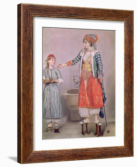 Turkish Woman with Her Slave-Jean-Etienne Liotard-Framed Giclee Print