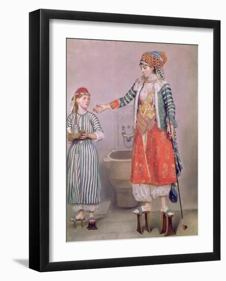 Turkish Woman with Her Slave-Jean-Etienne Liotard-Framed Giclee Print