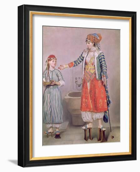 Turkish Woman with Her Slave-Jean-Etienne Liotard-Framed Giclee Print