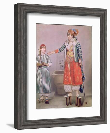 Turkish Woman with Her Slave-Jean-Etienne Liotard-Framed Giclee Print