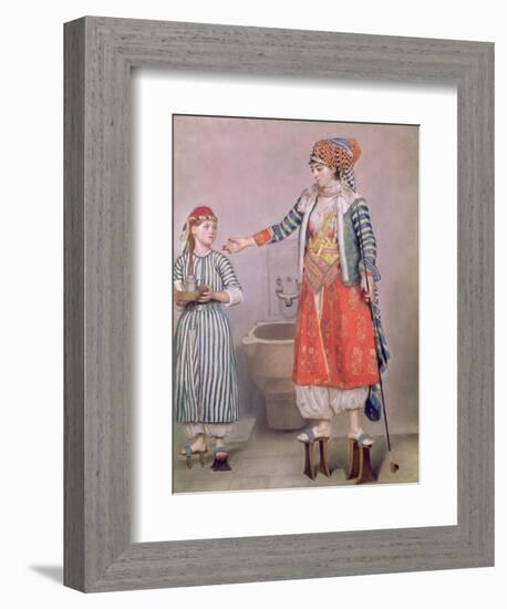 Turkish Woman with Her Slave-Jean-Etienne Liotard-Framed Giclee Print