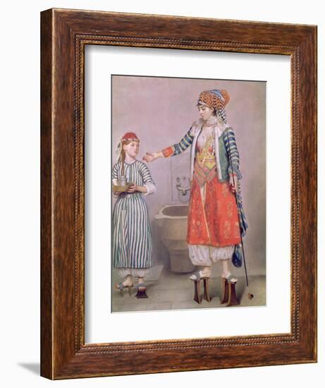 Turkish Woman with Her Slave-Jean-Etienne Liotard-Framed Giclee Print