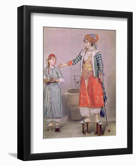 Turkish Woman with Her Slave-Jean-Etienne Liotard-Framed Giclee Print