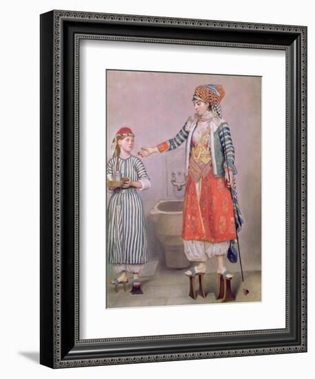 Turkish Woman with Her Slave-Jean-Etienne Liotard-Framed Giclee Print