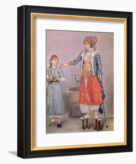 Turkish Woman with Her Slave-Jean-Etienne Liotard-Framed Giclee Print