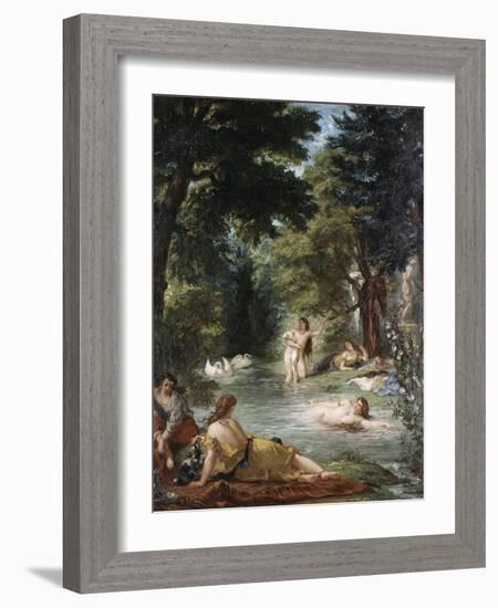 Turkish Women Bathing-Eugene Delacroix-Framed Giclee Print