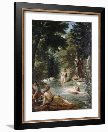 Turkish Women Bathing-Eugene Delacroix-Framed Giclee Print