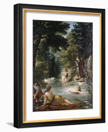 Turkish Women Bathing-Eugene Delacroix-Framed Giclee Print