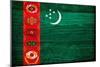 Turkmenistan Flag Design with Wood Patterning - Flags of the World Series-Philippe Hugonnard-Mounted Art Print