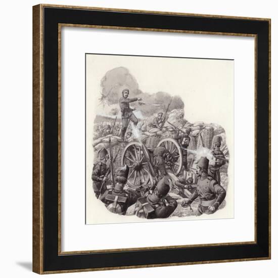 Turks Defend their Battered Earthworks at the Grivitza Redoubt-null-Framed Giclee Print