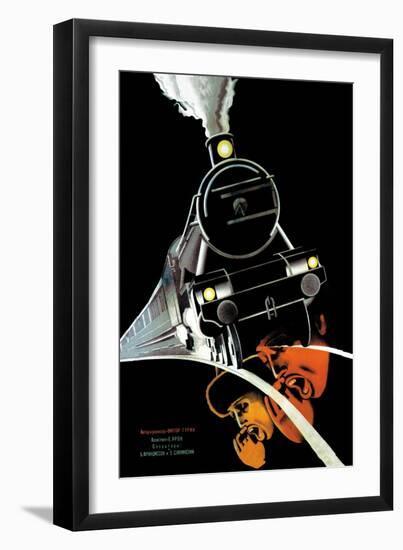 Turksib, Screaming Train-Stenberg Brothers-Framed Art Print