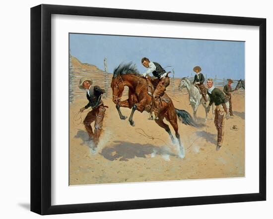 Turn Him Loose, Bill, c.1893-Frederic Sackrider Remington-Framed Giclee Print