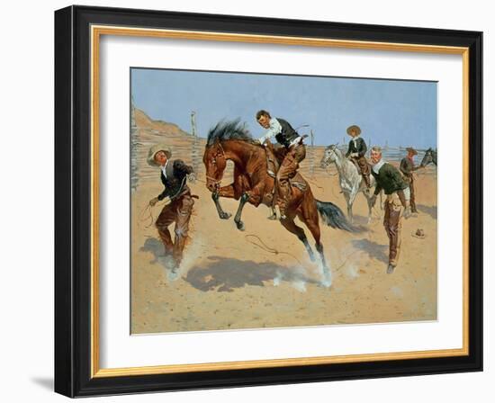 Turn Him Loose, Bill, c.1893-Frederic Sackrider Remington-Framed Giclee Print