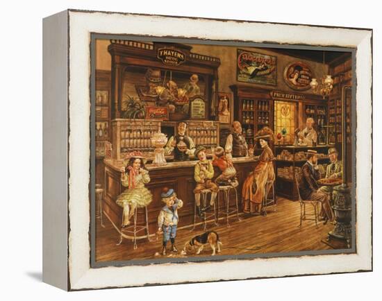 Turn of the Century Drug Store-Lee Dubin-Framed Premier Image Canvas