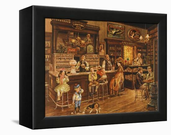 Turn of the Century Drug Store-Lee Dubin-Framed Premier Image Canvas