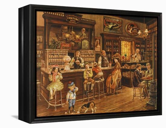 Turn of the Century Drug Store-Lee Dubin-Framed Premier Image Canvas