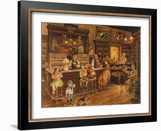 Turn of the Century Drug Store-Lee Dubin-Framed Giclee Print