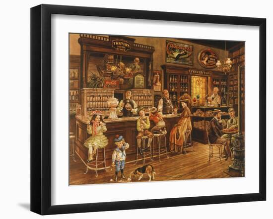 Turn of the Century Drug Store-Lee Dubin-Framed Giclee Print