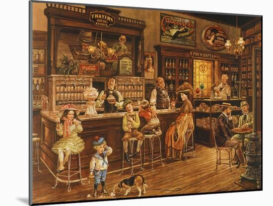 Turn of the Century Drug Store-Lee Dubin-Mounted Giclee Print