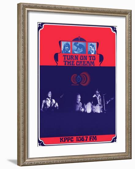 Turn on to the Cream, KPPC Radio, Los Angeles 1968-Bob Masse-Framed Art Print