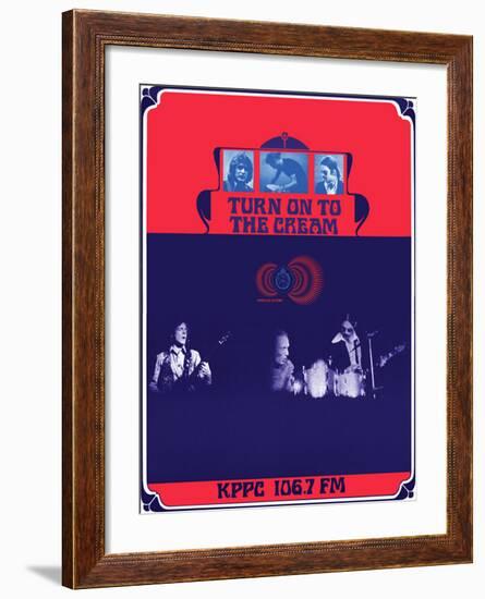 Turn on to the Cream, KPPC Radio, Los Angeles 1968-Bob Masse-Framed Art Print