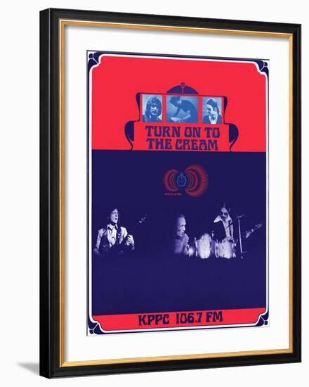 Turn on to the Cream, KPPC Radio, Los Angeles 1968-Bob Masse-Framed Art Print