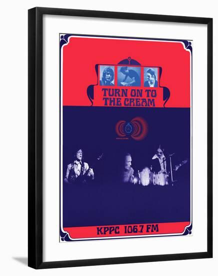 Turn on to the Cream, KPPC Radio, Los Angeles 1968-Bob Masse-Framed Art Print