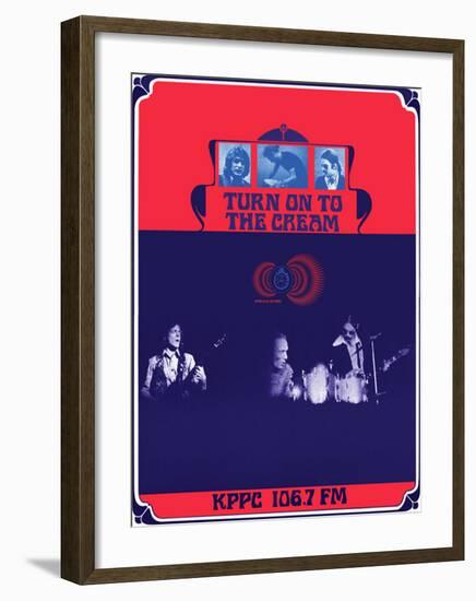 Turn on to the Cream, KPPC Radio, Los Angeles 1968-Bob Masse-Framed Art Print