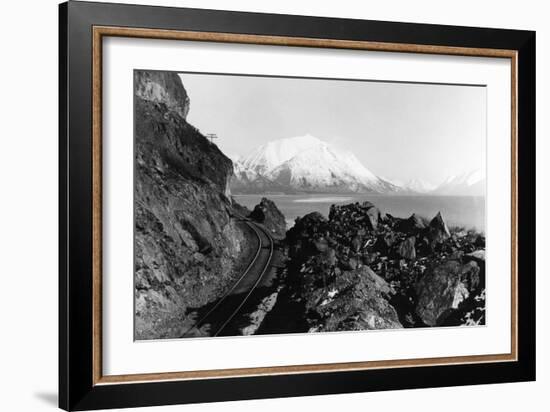 Turnagain Arm from Alaska Railroad Route Photograph - Alaska-Lantern Press-Framed Art Print