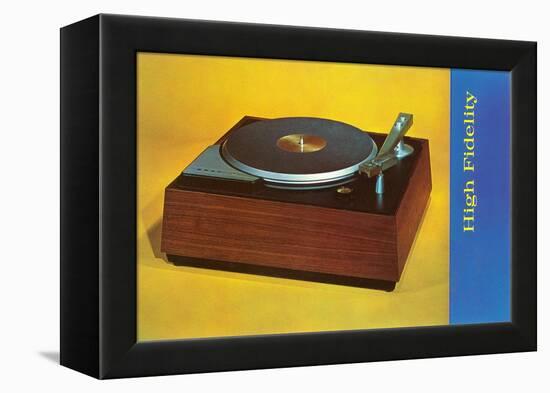 Turntable, Retro-null-Framed Stretched Canvas