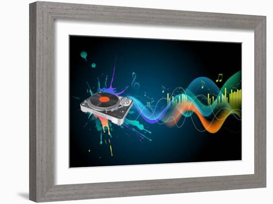 Turntable-Misha-Framed Premium Giclee Print