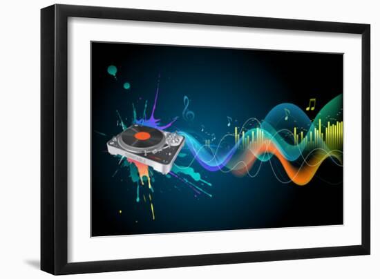 Turntable-Misha-Framed Premium Giclee Print