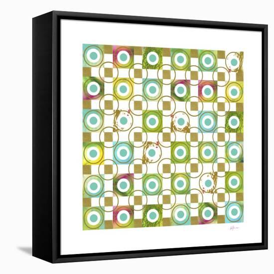 Turquiose GRID 10 copy-Pamela A. Johnson-Framed Premier Image Canvas