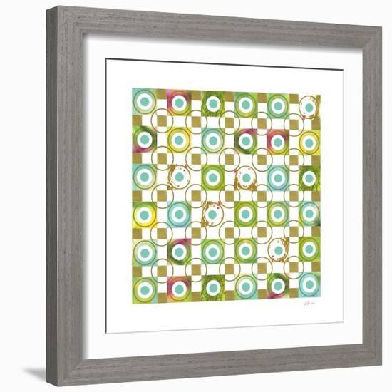 Turquiose GRID 10 copy-Pamela A. Johnson-Framed Giclee Print