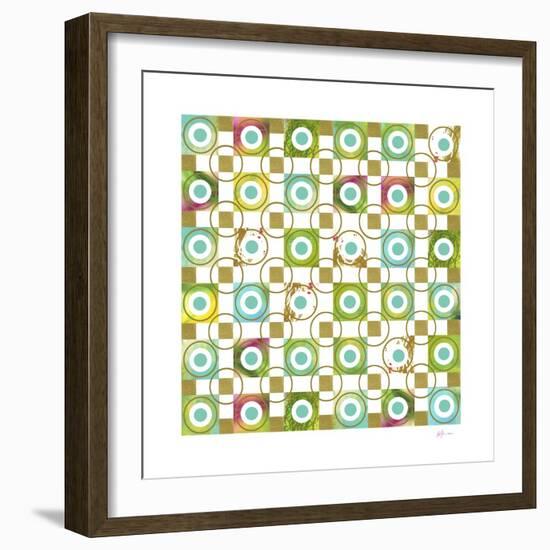 Turquiose GRID 10 copy-Pamela A. Johnson-Framed Giclee Print