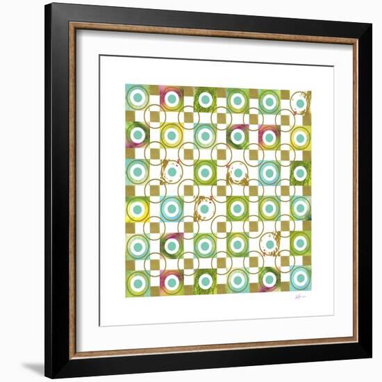 Turquiose GRID 10 copy-Pamela A. Johnson-Framed Giclee Print