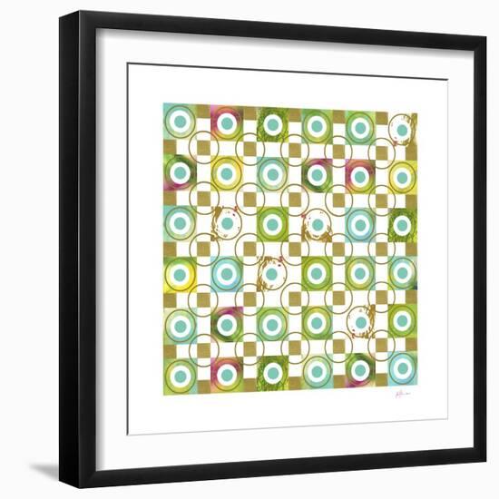 Turquiose GRID 10 copy-Pamela A. Johnson-Framed Giclee Print