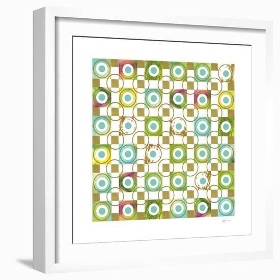 Turquiose GRID 10 copy-Pamela A. Johnson-Framed Giclee Print