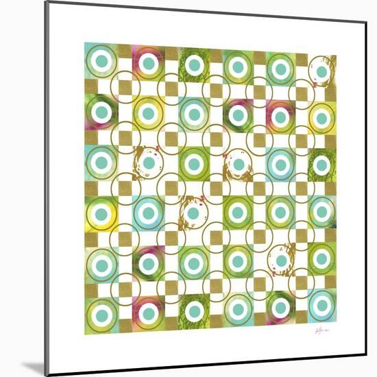 Turquiose GRID 10 copy-Pamela A. Johnson-Mounted Giclee Print